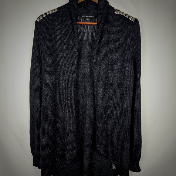 ROCK & REPUBLIC black Cardigan - Picture 1 of 8